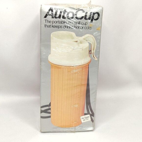 NOS Vintage Ronco Auto Cup Travel Mug Water Bottle 1977 As Seen On TV - Picture 1 of 3